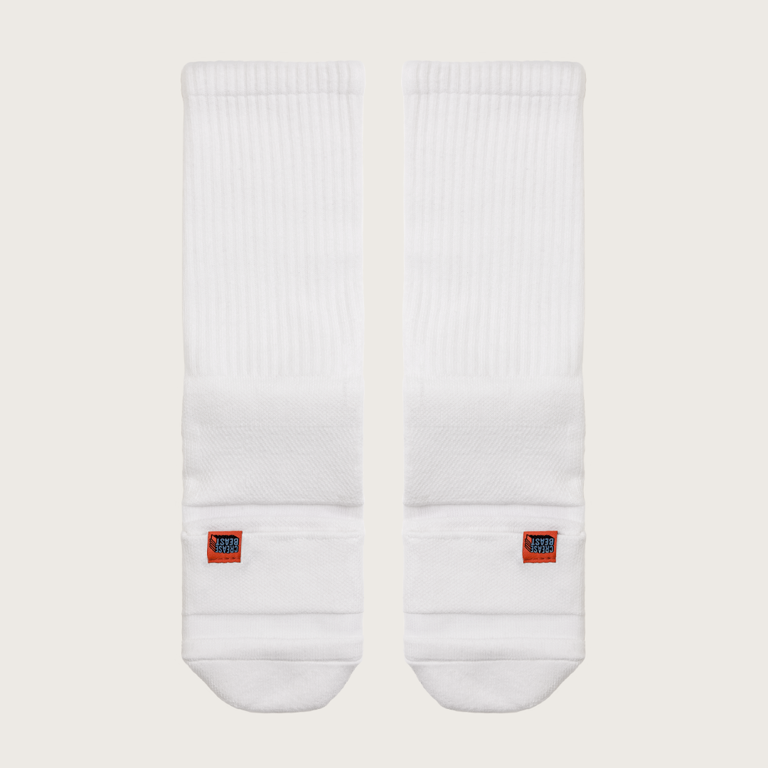 CREASE BEAST SOCKS WHITE 1 PAIR